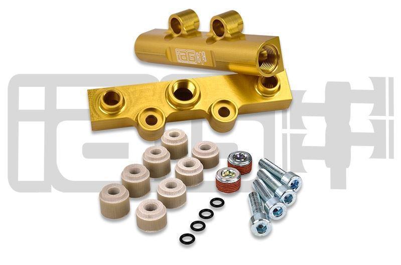 IAG Performance [02 - 14 WRX / 07 - 21 STI / 08 - 12 LGT / 06 - 13 FXT] V3 Top Feed Fuel Rails Black | IAG - AFD - 2102 - JDMuscleFuel RailsIAG-AFD-2102GDGold Finish