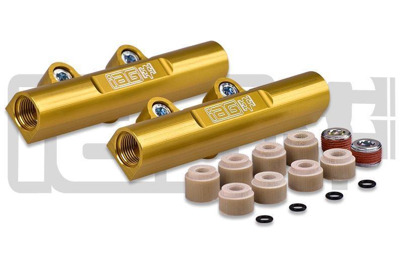 IAG Performance [02 - 14 WRX / 07 - 21 STI / 08 - 12 LGT / 06 - 13 FXT] V3 Top Feed Fuel Rails Black | IAG - AFD - 2102 - JDMuscleFuel RailsIAG-AFD-2102GDGold Finish
