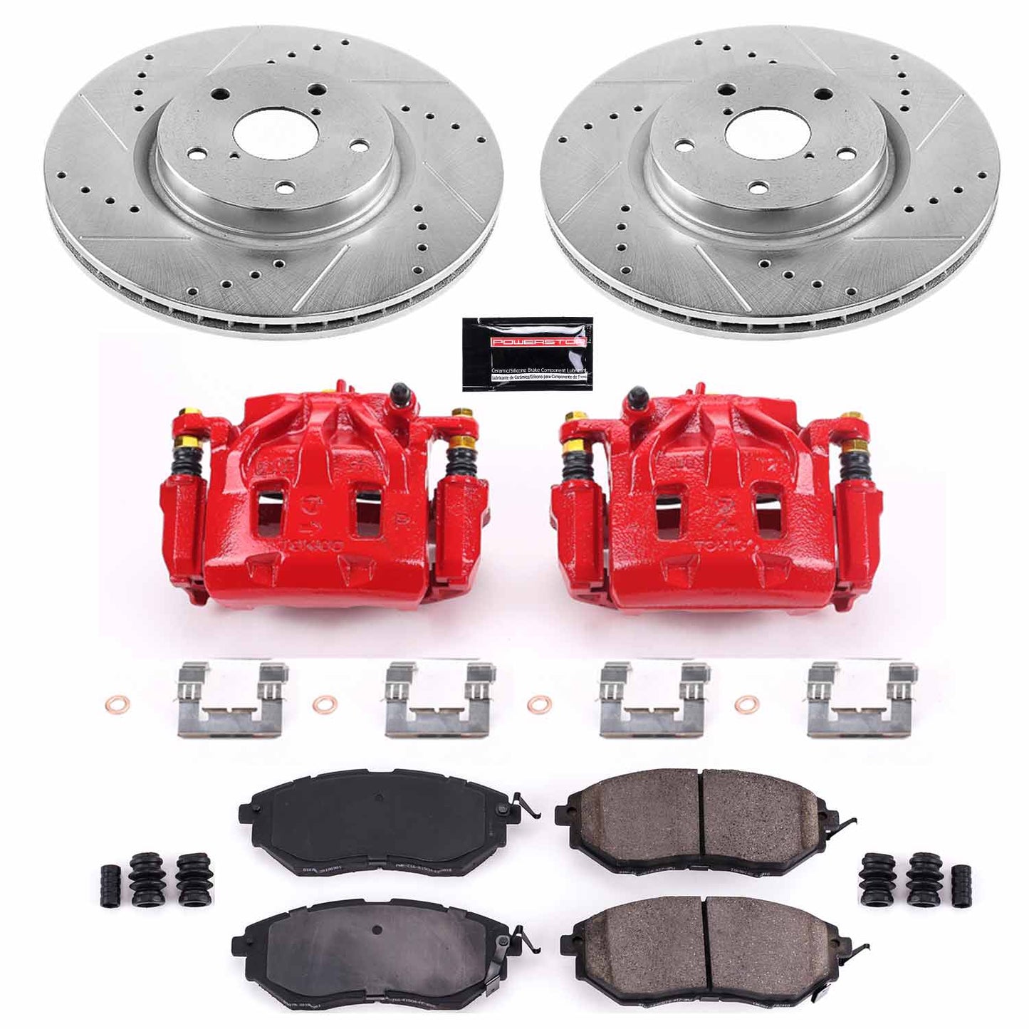 Power Stop Front Z23 Evolution Sport Brake Kit w/Calipers Subaru B9 Tribeca 2006-2014 / Legacy 15-2018 / Outback 15-2019 / WRX 15-21 | KC4603