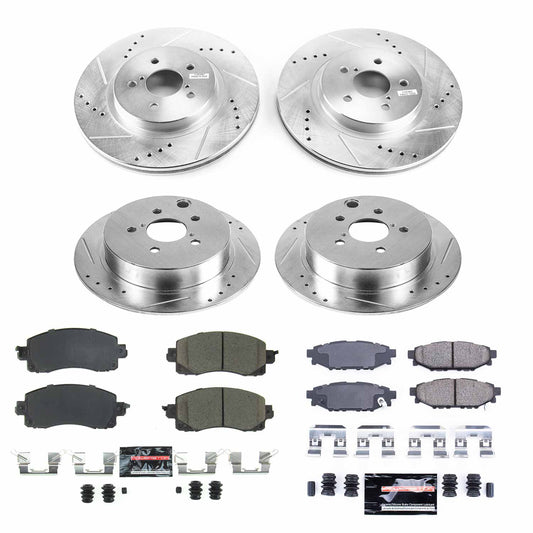 Power Stop Front & Rear Z23 Evolution Sport Brake Kit Subaru Crosstrek 2018-21 / Impreza 2017-21 | K7927