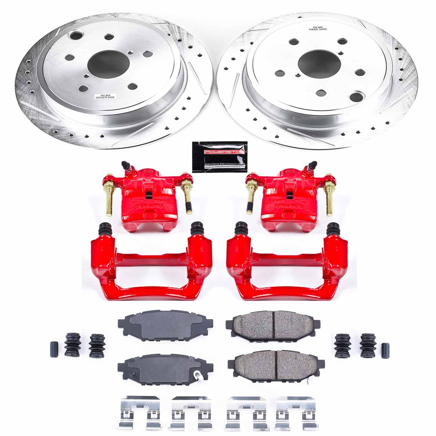 Power Stop Rear Z23 Evolution Sport Brake Kit w/ Calipers Subaru WRX 15-2020 | KC6977