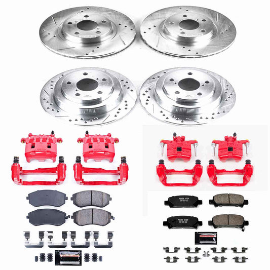 Power Stop Front & Rear Z23 Evolution Sport Brake Kit w/ Calipers Subaru Impreza RS 2002-2003 | KC6109