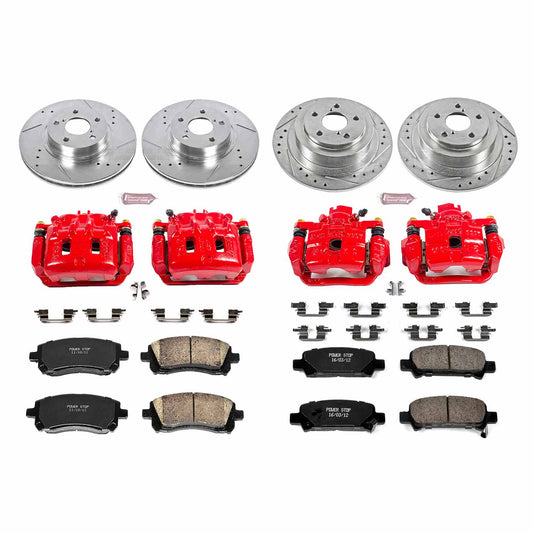 Power Stop Front & Rear Z23 Evolution Sport Brake Kit w/Caliper Subaru Legacy 2000-2002 / Outback 2000 | KC2749