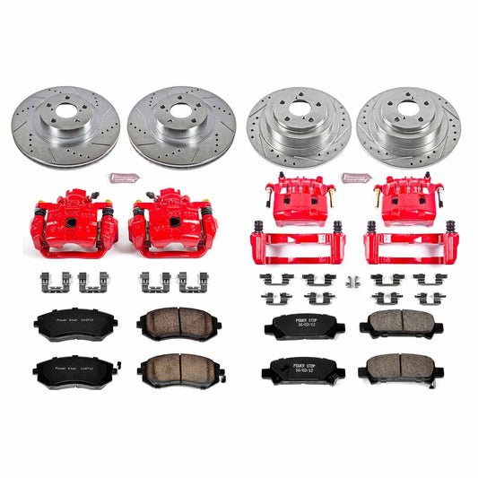 Power Stop Front & Rear Z23 Evolution Sport Brake Kit w/Calipers Subaru Baja Turbo 2004-2006 | KC2748