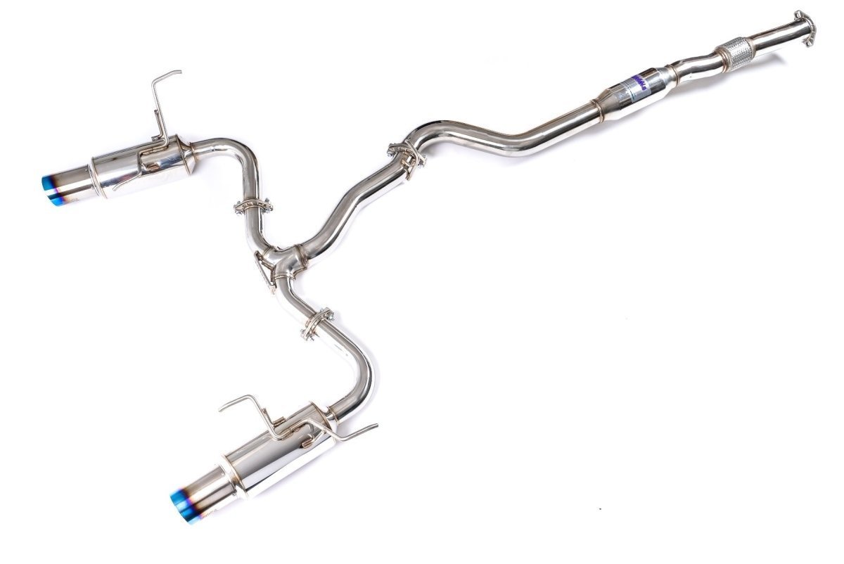 Invidia [22 - 26 WRX] N1 Twin Outlet Single Layer Tip Cat - Back Exhaust | HS22WRXGTT - JDMuscleCat Back Exhaust SysteminvHS22WRXGTT