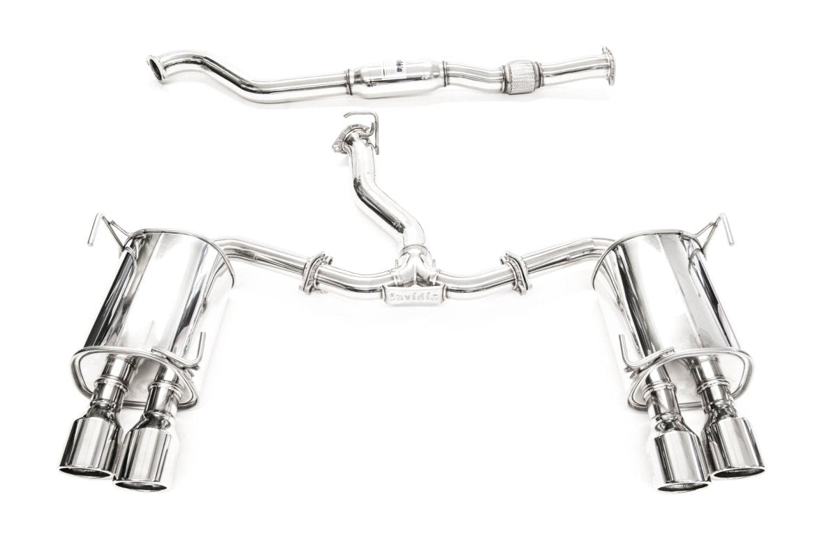 Invidia [22 - 26 WRX] Q300 Rolled Stainless Steel Tip Cat - Back Exhaust | HS22WRXG3S - JDMuscleCat Back Exhaust SysteminvHS22WRXG3S