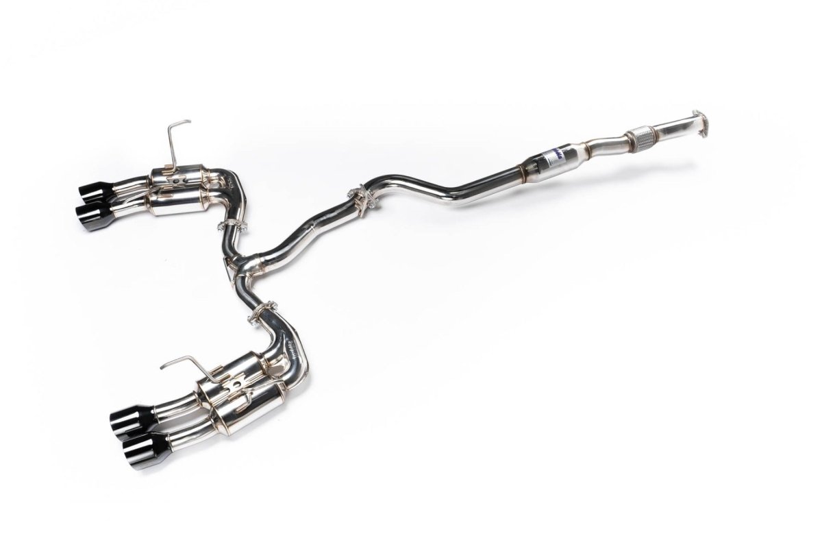 Invidia [22-26 WRX] R400 Gemini Single Layer Quad Black Tip Cat