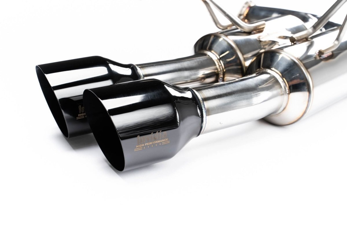 Invidia [22-26 WRX] R400 Gemini Single Layer Quad Black Tip Cat