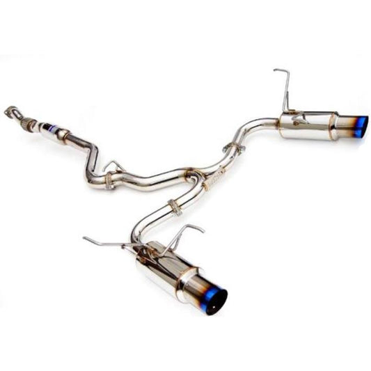 Invidia Dual N1 Burnt Titanium Tips Cat Back Exhaust Subaru WRX / STI Sedan 2008-2014 (HS11STIGTT)-invHS11STIGTT-HS11STIGTT-Cat Back Exhaust System-Invidia-JDMuscle