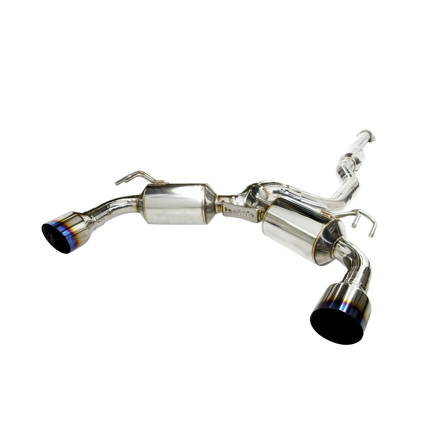 Invidia Dual N1 Titanium Tip Cat Back Exhaust Mitsubishi Evo X 2008-2015 (HS09MEXGD1ST)-invHS09MEXGD1ST-HS09MEXGD1ST-Cat Back Exhaust System-Invidia-JDMuscle