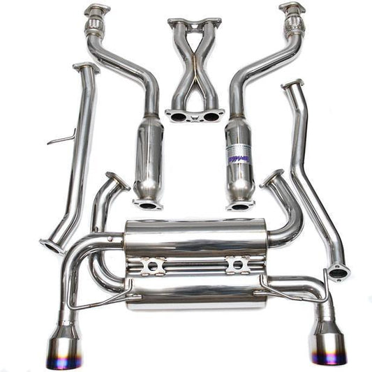 Invidia Gemini Single Layer Titanium Tips Cat Back Infiniti G35 Coupe 2003-2006 (HS03IG3GIT)-invHS03IG3GIT-HS03IG3GIT-Cat Back Exhaust System-Invidia-JDMuscle