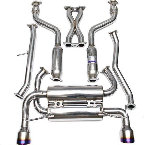 Invidia Gemini Single Layer Titanium Tips Cat Back Nissan 370Z 2009+ (HS09N7ZGIT)-invHS09N7ZGIT-HS09N7ZGIT-Cat Back Exhaust System-Invidia-JDMuscle