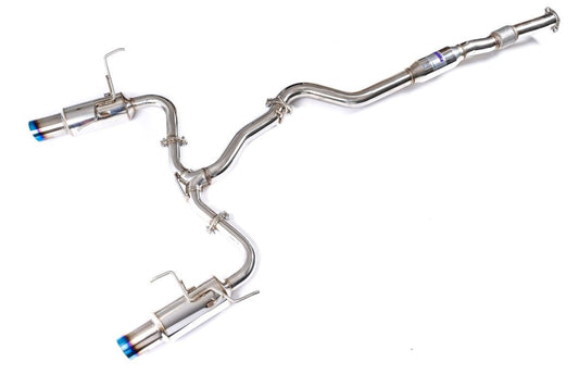 Invidia 2022+ WRX N1 Twin Outlet Single Layer Tip Cat-Back Exhaust | HS22WRXGTT