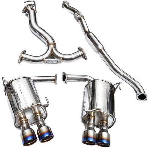 Invidia Q300 Quad Titanium Tip Cat Back Exhaust WRX / STI Sedan 2011-2014 (HS11STIG3T)-invHS11STIG3T-HS11STIG3T-Cat Back Exhaust System-Invidia-JDMuscle