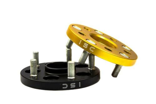 ISC Suspension Subaru Models | inc. 2002 - 2014 WRX 5x100 to 5x114 25mm Wheel Adapters Gold | ISCWA25G - JDMuscleWheel Spacers and AdaptersISCWA25G