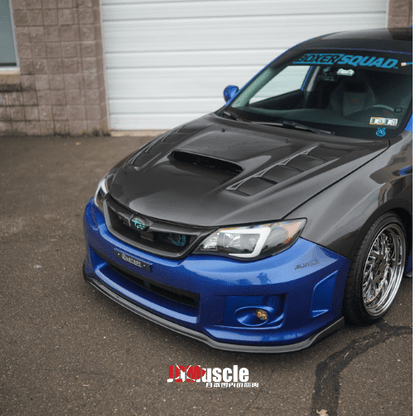 JDMuscle [08-14 WRX/STI] Carbon Fiber Hood V3 w/ Heat Extract - JDMuscleHoodsJDM-WRX08-HD2T2x2 Twill Regular Carbon Fiber