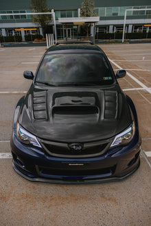 JDMuscle [08-14 WRX/STI] Carbon Fiber Hood V3 w/ Heat Extract - JDMuscleHoodsJDM-WRX08-HD2T2x2 Twill Regular Carbon Fiber