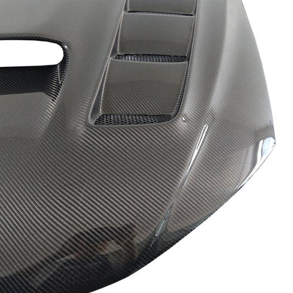 JDMuscle [08-14 WRX/STI] Carbon Fiber Hood V3 w/ Heat Extract - JDMuscleHoodsJDM-WRX08-HD2T2x2 Twill Regular Carbon Fiber