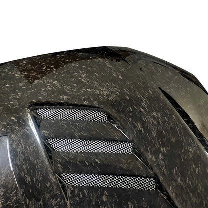 JDMuscle [08 - 15 Mitsubishi Lancer EVO X] Tanso Carbon Fiber Hood w/ heat extract *SPECIAL ORDER. NO CANCELLATION - JDMuscleHoodsJDM-EVO15-HD2FForged