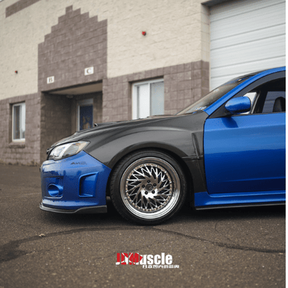 JDMuscle [11 - 14 WRX/STI] CS2 STYLE FRONT CARBON FIBER LIP - JDMuscleFront LipsJDM-WRX11-LP-CS2