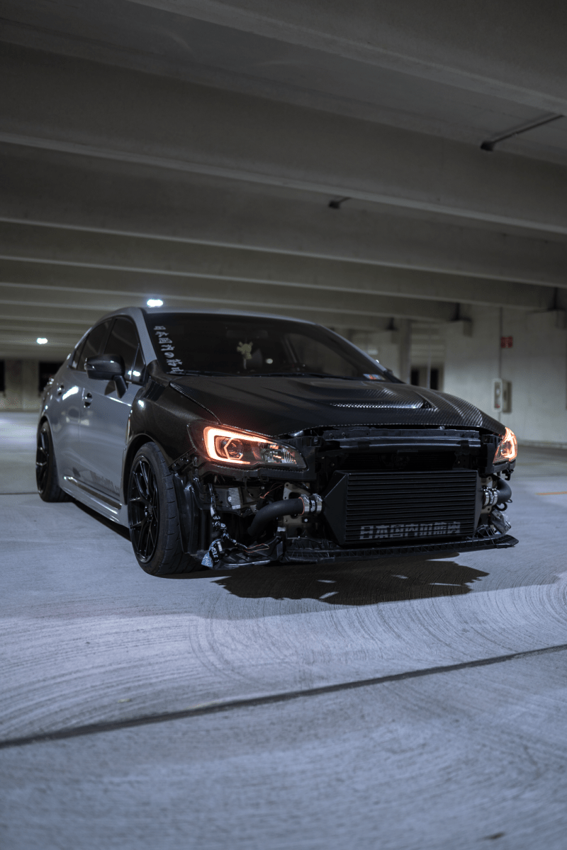JDMuscle [15-21 WRX/STI w/ FMIC] Carbon Fiber Hood V3 Scoopless - JDMuscleHoodsJDM-WRX15-HD3CK12K Checkered