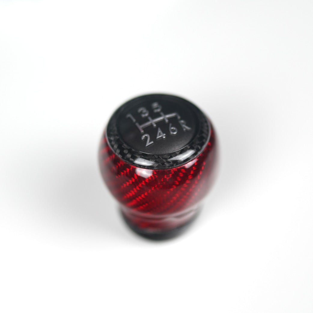 JDMuscle [15-25 WRX, 15-21 STI] Custom OEM+ Shift Knob *Clearance* - JDMuscleShift KnobsJDM-WRX15-SFT-BCRC2. Black Carbon Ring + Red Carbon Body