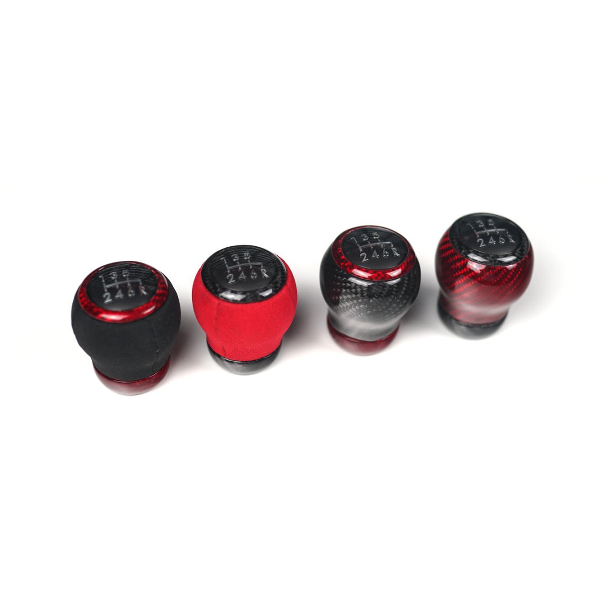 JDMuscle [15-25 WRX, 15-21 STI] Custom OEM+ Shift Knob *Clearance* - JDMuscleShift KnobsJDM-WRX15-SFT-RCBC1. Red Carbon Ring + Black Carbon Body