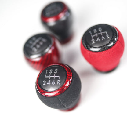 JDMuscle [15-25 WRX, 15-21 STI] Custom OEM+ Shift Knob *Clearance* - JDMuscleShift KnobsJDM-WRX15-SFT-RCBC1. Red Carbon Ring + Black Carbon Body