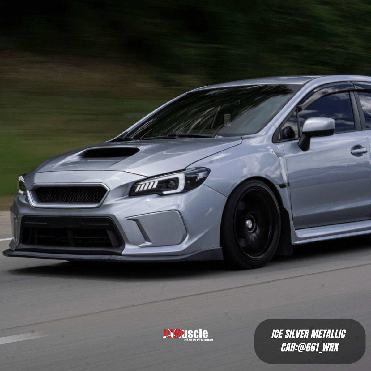 JDMuscle [18-21 WRX/STI] CS Style V2 Front Bumper Grille | Paint Matched/Gloss Black - JDMuscleGrillesJDM-WRX18-FG2-ABS61KDark Grey Metallic (61K)