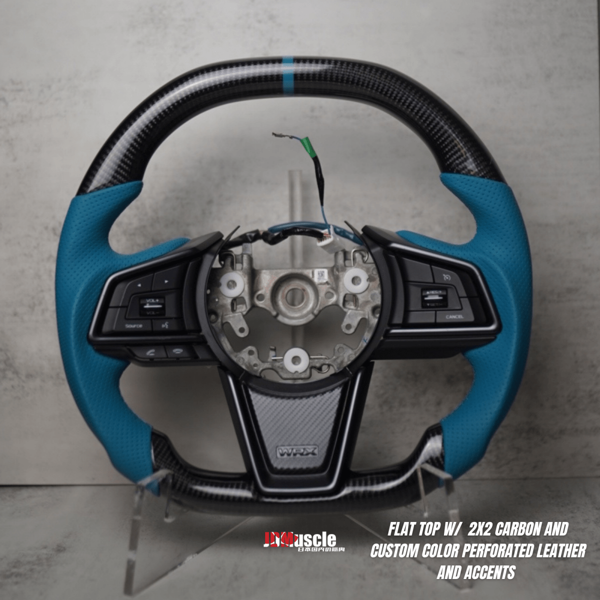 JDMuscle [22 - 26 WRX] Custom Steering Wheel compatible w/ MT and CVT | Carbon Fiber / Painted / Alcantara / Leather / Forged / Honey Comb / LED - JDMuscleSteering WheelsJDM-STR-WRX-2022