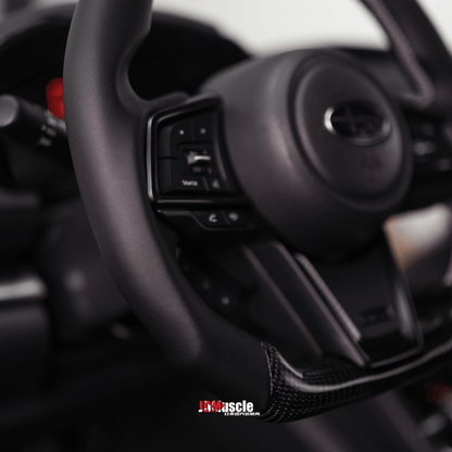 JDMuscle [22 - 26 WRX] Custom Steering Wheel compatible w/ MT and CVT | Carbon Fiber / Painted / Alcantara / Leather / Forged / Honey Comb / LED - JDMuscleSteering WheelsJDM-STR-WRX-2022
