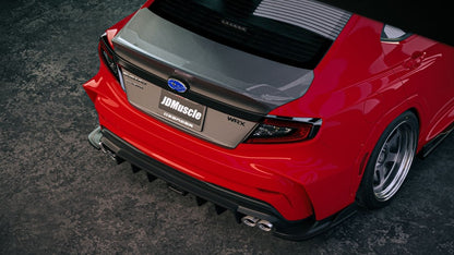 JDMuscle [22 - 26 WRX] Evolution Rear Bumper - JDMuscleBody KitsJDM-WRX22-RBEFRPFiber Glass