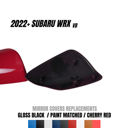 JDMuscle [22 - 26 WRX] Mirror Covers Replacements | 2PC Set, Paint Matched / Gloss Black / Cherry Red - JDMuscleAftermarket MirrorsJDM-WRX22-MC207CCherry Red Pantone 207C