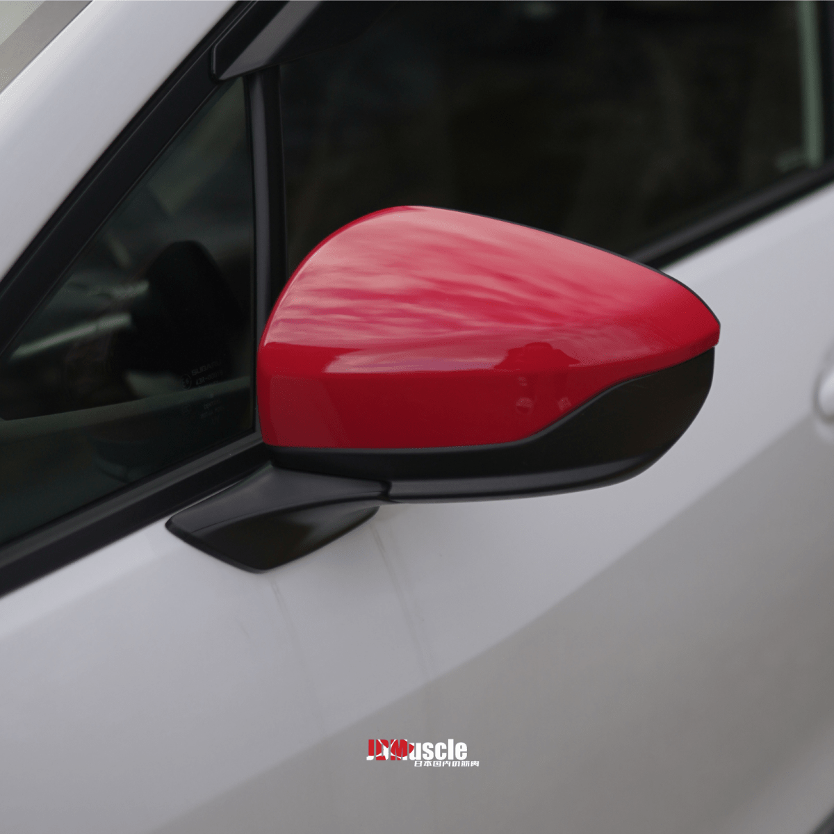 JDMuscle [22 - 26 WRX] Mirror Covers Replacements | 2PC Set, Paint Matched / Gloss Black / Cherry Red - JDMuscleAftermarket MirrorsJDM-WRX22-MC207CCherry Red Pantone 207C