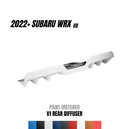 JDMuscle [22 - 26 WRX] Rear Diffuser V1 | Paint Matched / Gloss Black / Cherry Red - JDMuscleDiffusers and Vortex GeneratorsJDM-WRX22-RD1D4SCrystal Black Silica D4S (Gloss Black w/ Pearl)