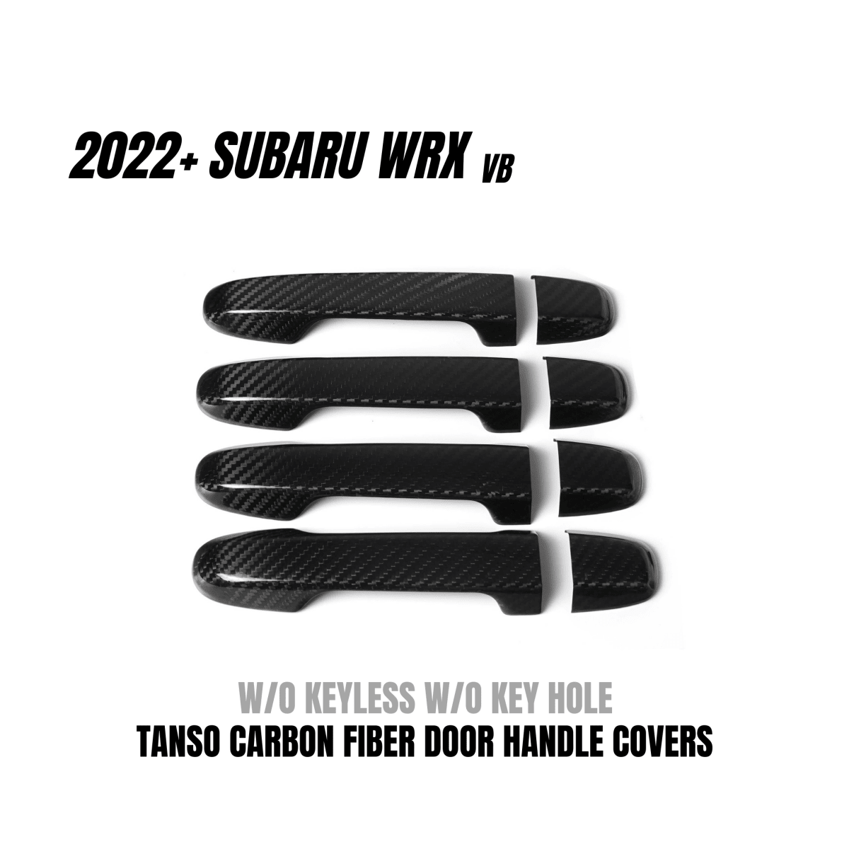 JDMuscle [22 - 26 WRX] Tanso Pre - preg Carbon Fiber Door Handle Covers w/ Gloss Finish - JDMuscleDoor Handle CoversJDM-WRX22-465 NYNo