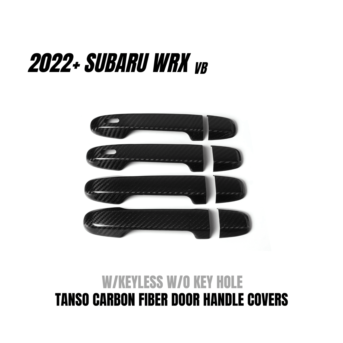 JDMuscle [22 - 26 WRX] Tanso Pre - preg Carbon Fiber Door Handle Covers w/ Gloss Finish - JDMuscleDoor Handle CoversJDM-WRX22-465 NYNo