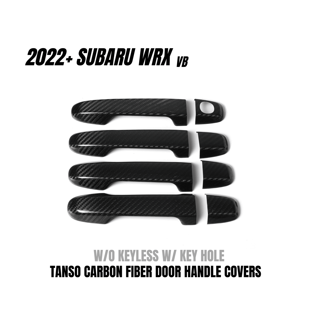 JDMuscle [22 - 26 WRX] Tanso Pre - preg Carbon Fiber Door Handle Covers w/ Gloss Finish - JDMuscleDoor Handle CoversJDM-WRX22-465-YYes