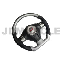 JDMuscle Custom Carbon Fiber Steering Wheel for 2008-2014 WRX/STI *| OPEN BOX *Silver CF w/ Black Perf. Leather & white stiching