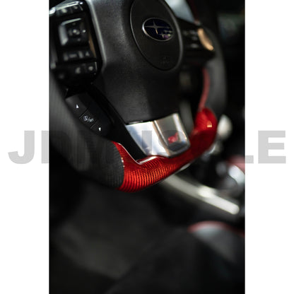 JDMuscle Cut-Off Top Carbon Fiber Steering Wheel for 2015+ WRX/STI-Steering Wheels-JDMuscle-JDMuscle