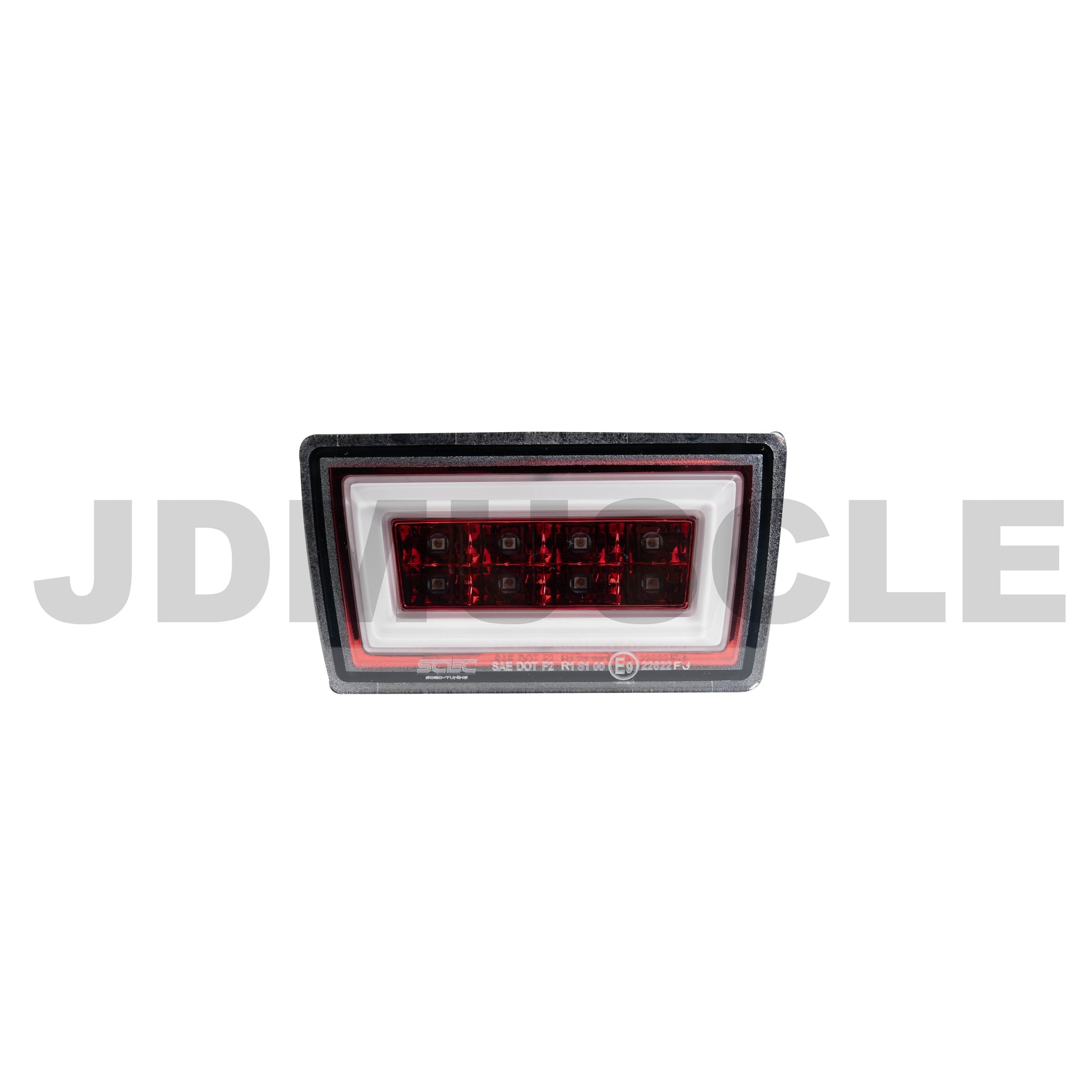JDMuscle F1 Style Rear Fog/Brake Light for 2015+ WRX/STI-JDM-WRX15-F1B-CRW-JDM-WRX-F1B-CRW-Auxiliary Brake Lighting-JDMuscle-9.Clear Lens/Red Base/White Bar-JDMuscle