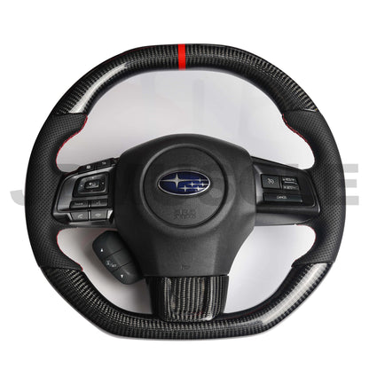 JDMuscle Flat-Top Carbon Fiber Steering Wheel for 2015+ WRX/STI-Steering Wheels-JDMuscle-JDMuscle
