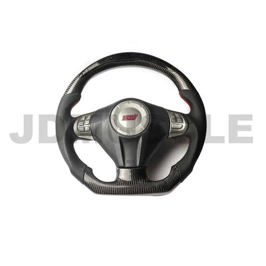 JDMuscle LED Performance Carbon Fiber Steering Wheel for 2008-2014 WRX/STI-Steering Wheels-JDMuscle-JDMuscle