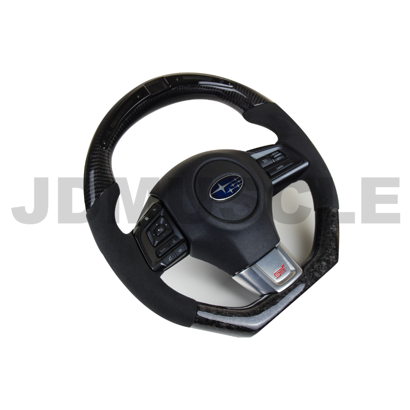 JDMuscle LED Performance Carbon Fiber Steering Wheel for 2015+ WRX/STI-Steering Wheels-JDMuscle-JDMuscle