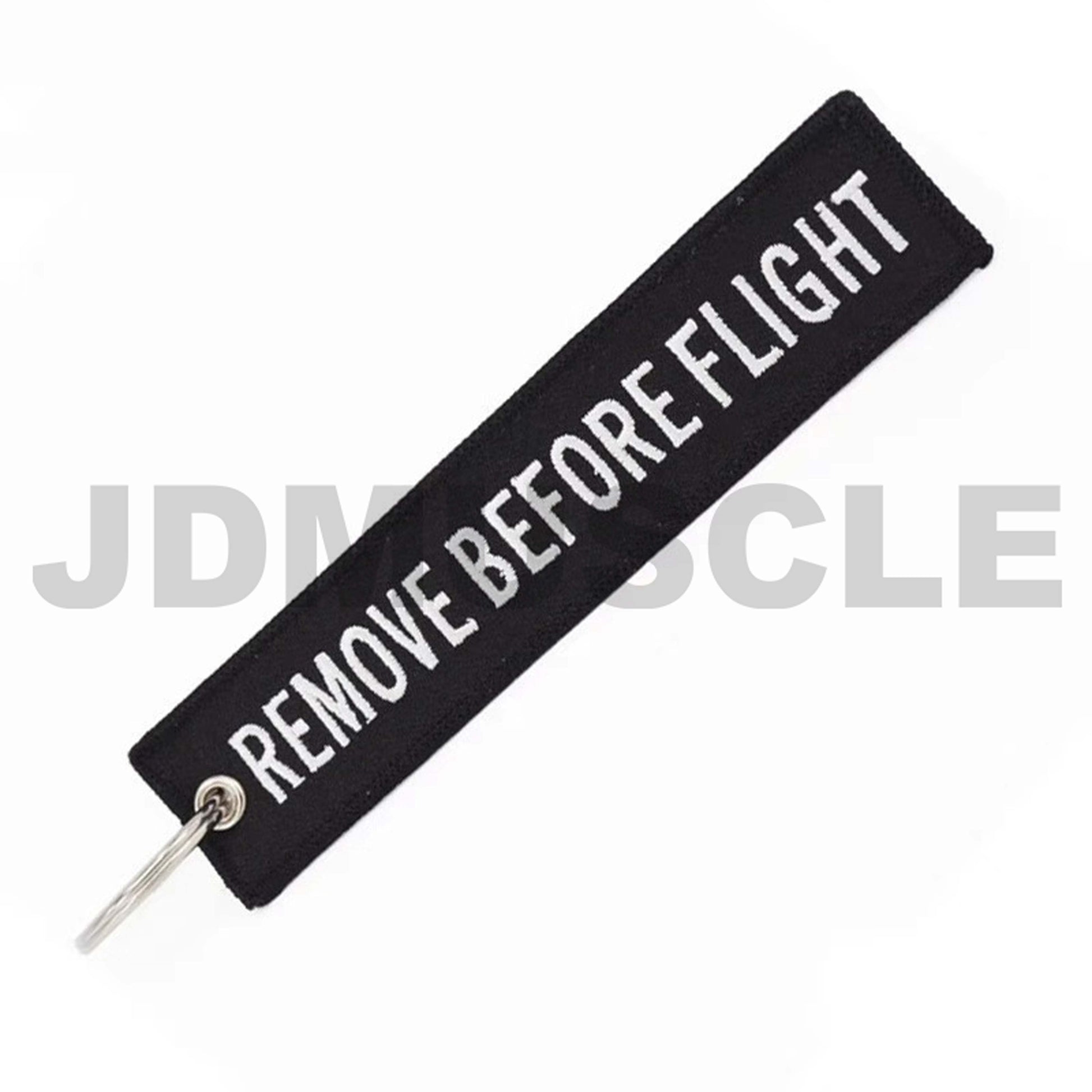 JDMuscle "Remove Before Flight" Key Tag-JDM-KEY-REM-BLK-Key Chains and Lanyards-JDMuscle-Black-JDMuscle
