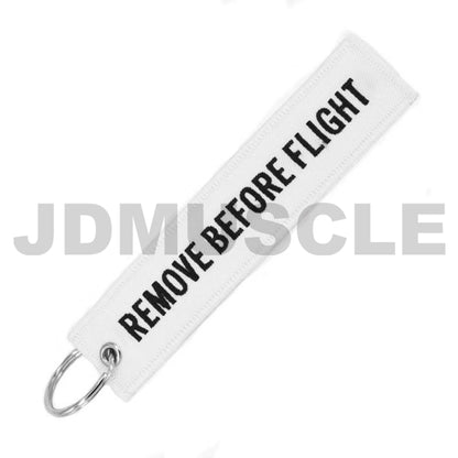 JDMuscle "Remove Before Flight" Key Tag-JDM-KEY-REM-Wht-Key Chains and Lanyards-JDMuscle-White-JDMuscle