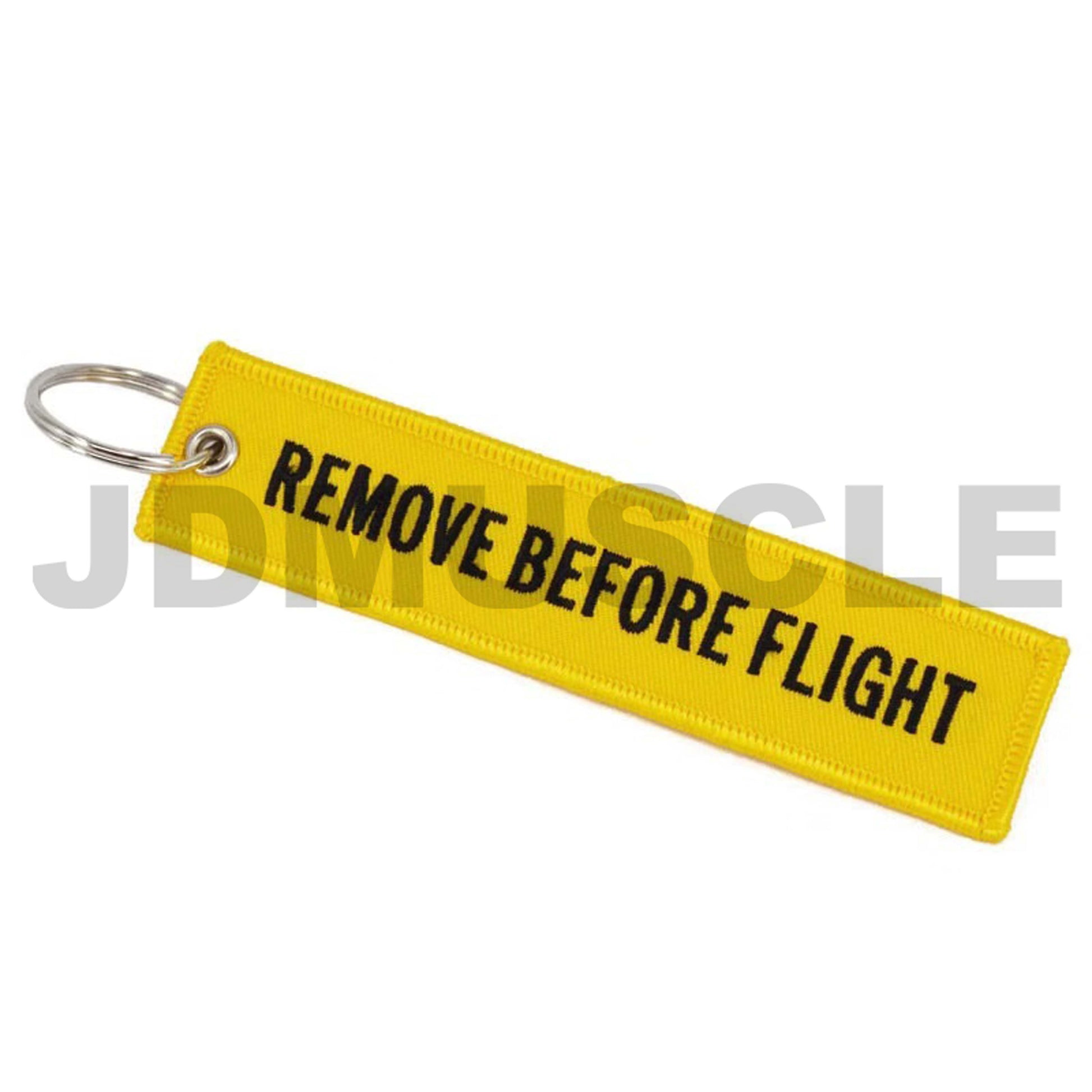 JDMuscle "Remove Before Flight" Key Tag-JDM-KEY-REM-YEL-Key Chains and Lanyards-JDMuscle-Yellow-JDMuscle