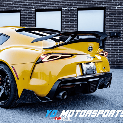 JDMuscle Tanso Carbon Fiber AM Style Spoiler for 2020+ Toyota Supra - JDMuscleSpoilers and WingsJDM-A90-SP-AM-12x2 Twill Carbon Fiber
