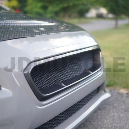 JDMuscle Tanso Carbon Fiber / Gloss Black Grille V4 - 15-17 WRX/STI - JDMuscleGrillesJDM-WRX15-FGV4CF2x2 Carbon Fiber