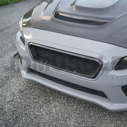 JDMuscle Tanso Carbon Fiber / Gloss Black Grille V4 - 15-17 WRX/STI - JDMuscleGrillesJDM-WRX15-FGV4CF2x2 Carbon Fiber